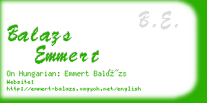 balazs emmert business card